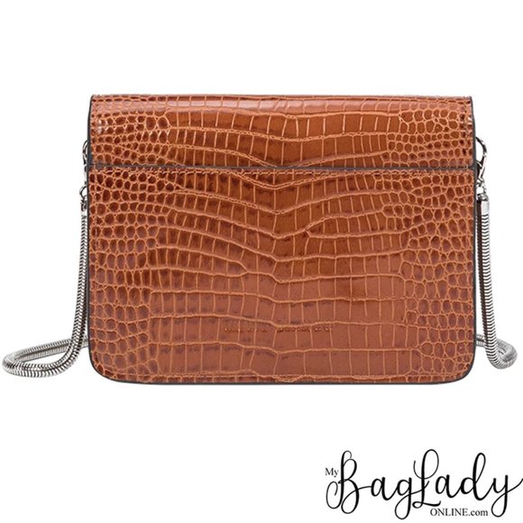 Anna Chain Envelope Saddle Luxury Vegan Leather Cl - Picture 5 of 9